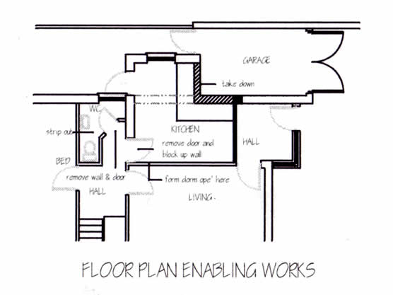 Garage Conversion | Works Floor Plan